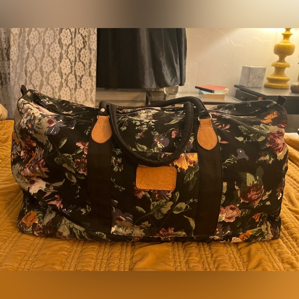 Vintage 90’s Floral Canvas Weekender Bag